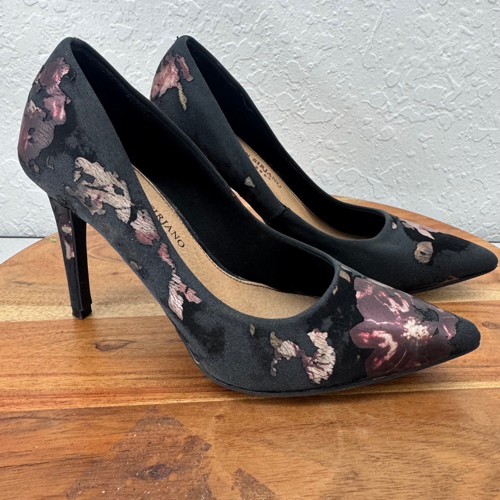 Christian Siriano for Payless‎ Womens Black Floral Stiletto Pumps Size 8